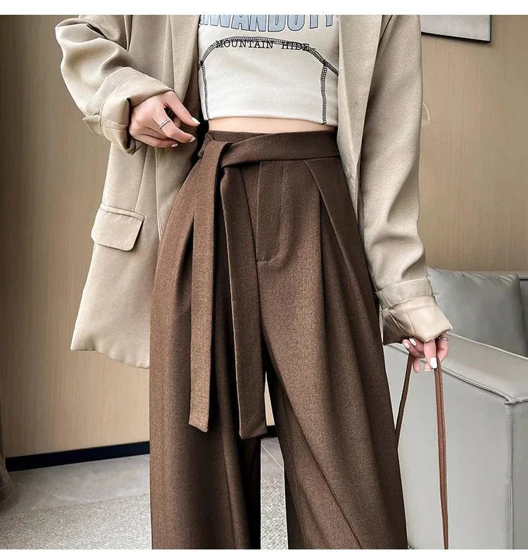 Thick Wide - Leg Trousers – Casual Straight Fit - LunaKit.LTD