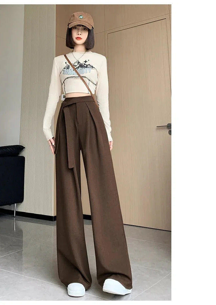 Thick Wide - Leg Trousers – Casual Straight Fit - LunaKit.LTD