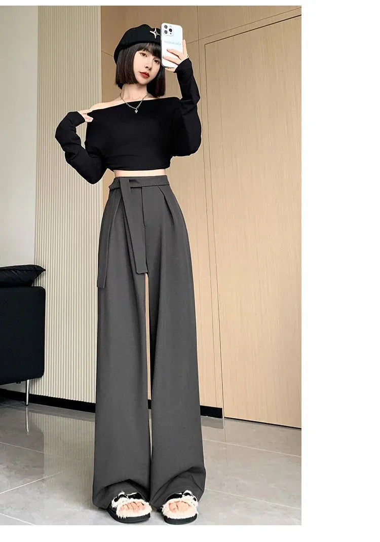Thick Wide - Leg Trousers – Casual Straight Fit - LunaKit.LTD