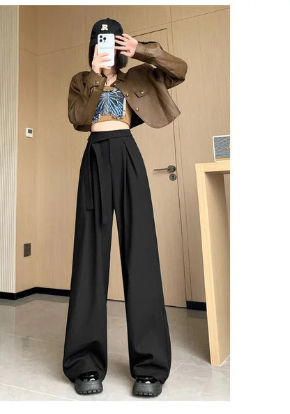 Thick Wide - Leg Trousers – Casual Straight Fit - LunaKit.LTD