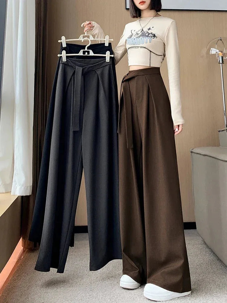 Thick Wide - Leg Trousers – Casual Straight Fit - LunaKit.LTD