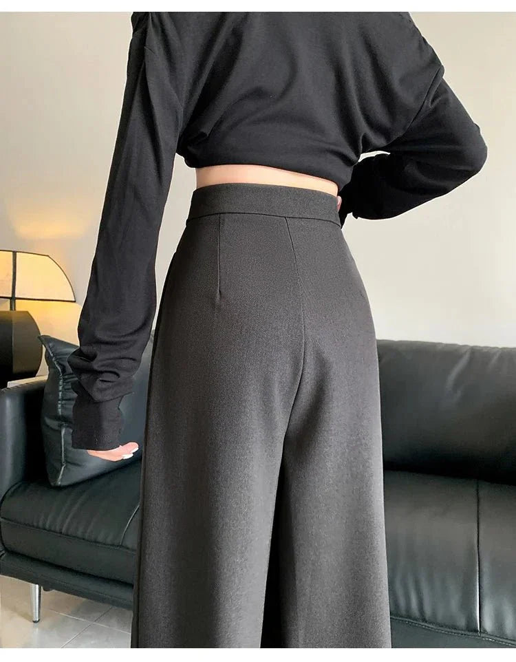 Thick Wide - Leg Trousers – Casual Straight Fit - LunaKit.LTD