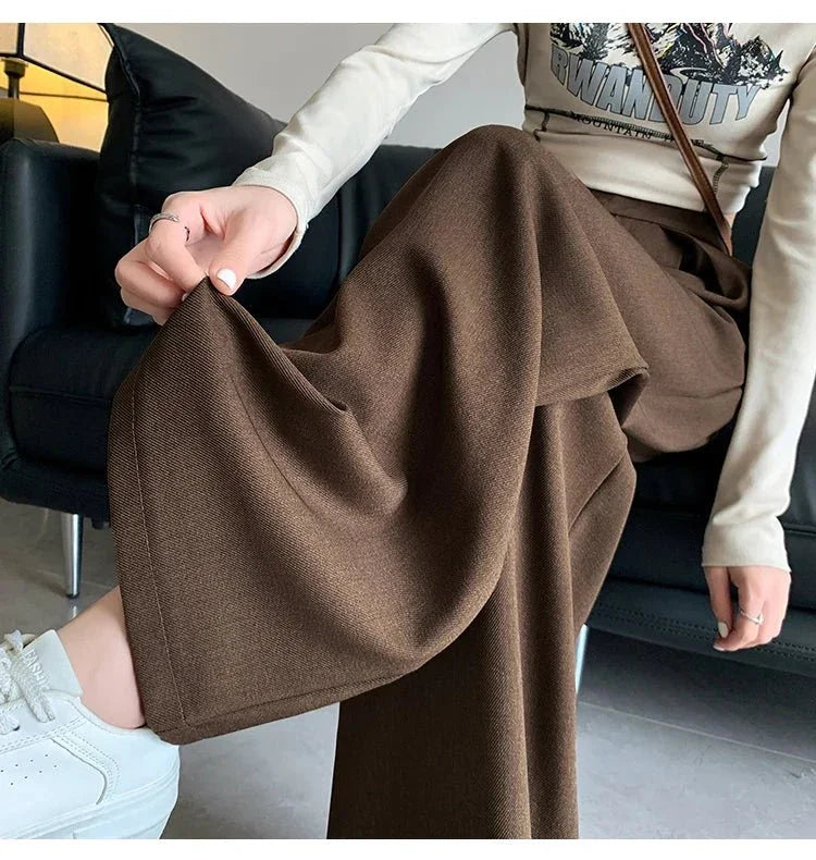 Thick Wide - Leg Trousers – Casual Straight Fit - LunaKit.LTD