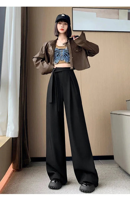 Thick Wide - Leg Trousers – Casual Straight Fit - LunaKit.LTD