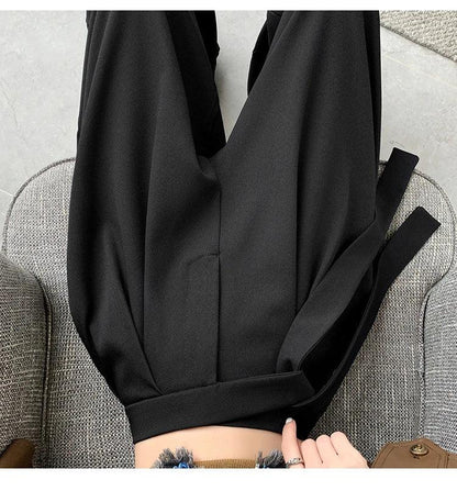 Thick Wide - Leg Trousers – Casual Straight Fit - LunaKit.LTD