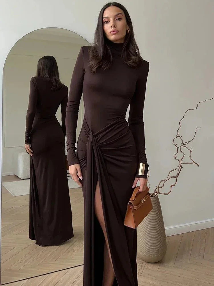 Thigh - High Split Maxi Dress – Modern Luxe Look - LunaKit.LTD