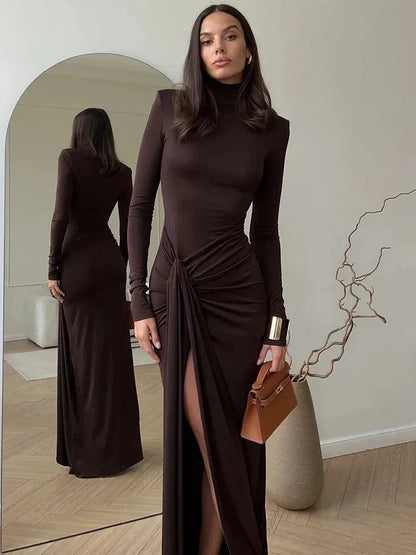 Thigh - High Split Maxi Dress – Modern Luxe Look - LunaKit.LTD