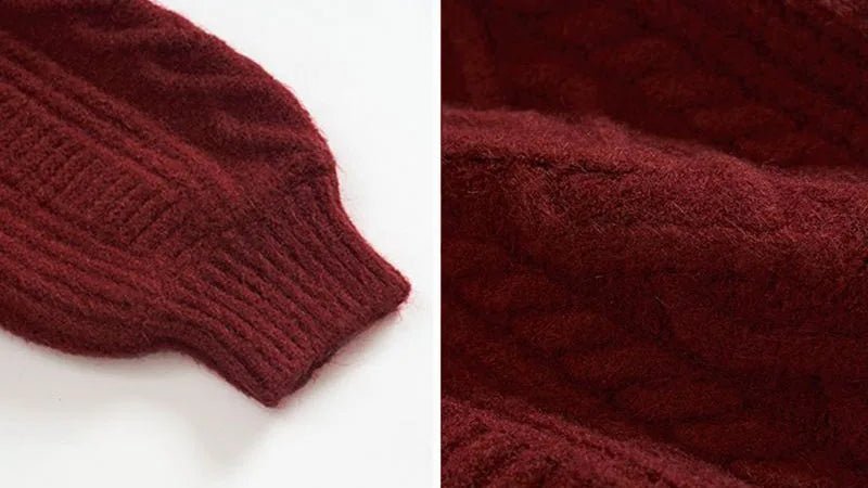 Twist Pattern Knit Sweater – Cozy V - Neck Style - LunaKit.LTD