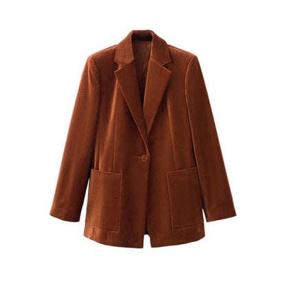 Velvet Two - Piece Suit – Tailored Blazer & Wide - Leg Pants - LunaKit.LTD