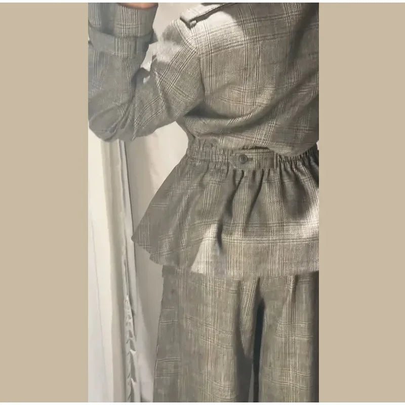 Velvet Two - Piece Suit – Tailored Blazer & Wide - Leg Pants - LunaKit.LTD