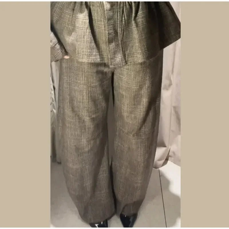 Velvet Two - Piece Suit – Tailored Blazer & Wide - Leg Pants - LunaKit.LTD