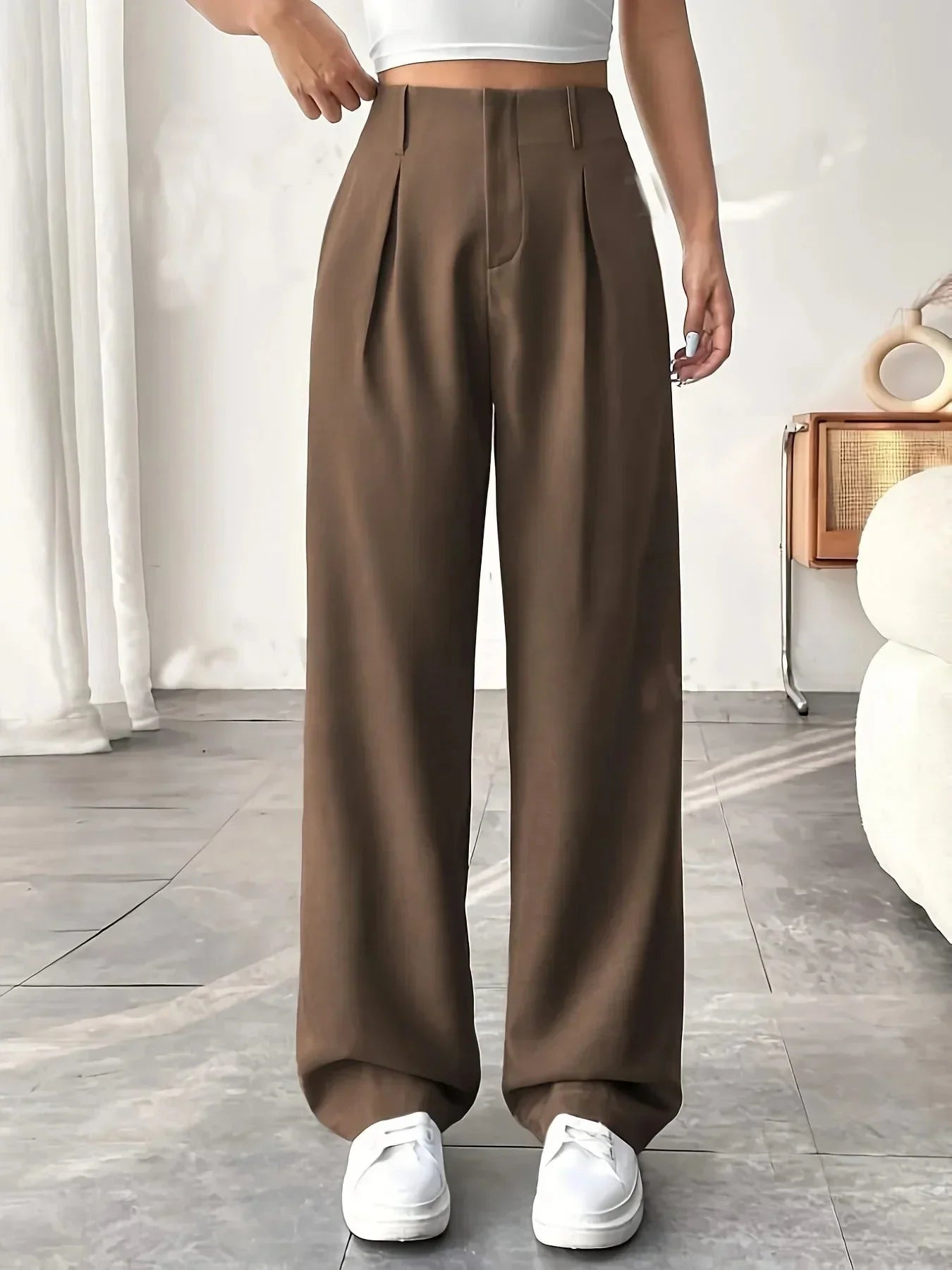 Versatile High - Waist Pants – Casual Flowing Fit - LunaKit.LTD