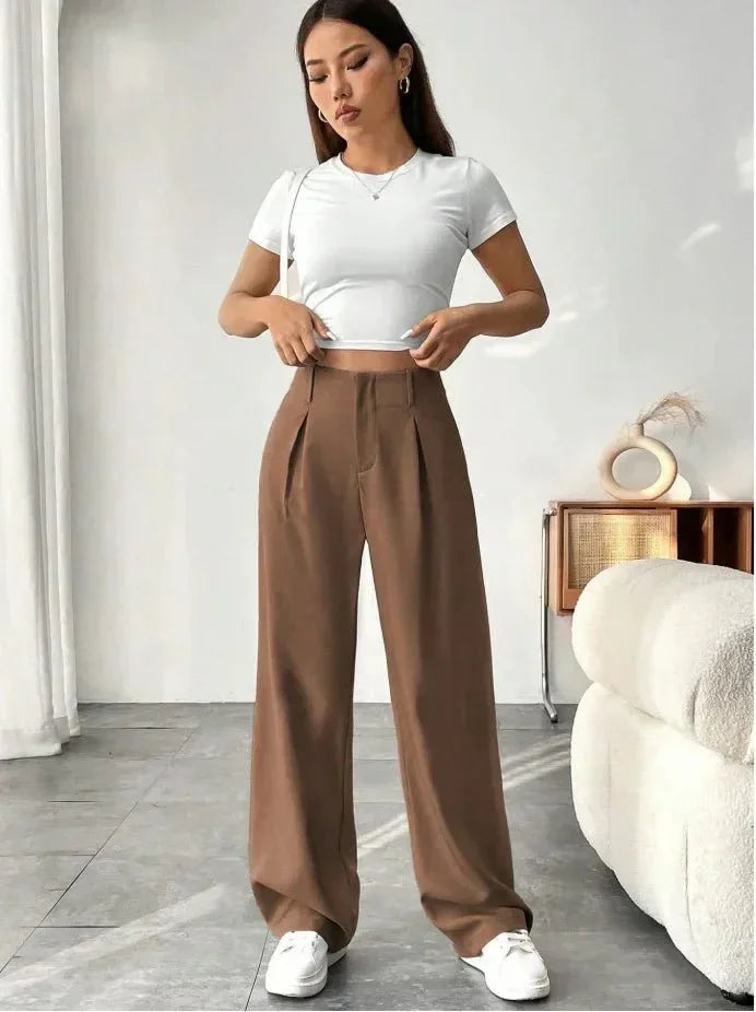 Versatile High - Waist Pants – Casual Flowing Fit - LunaKit.LTD