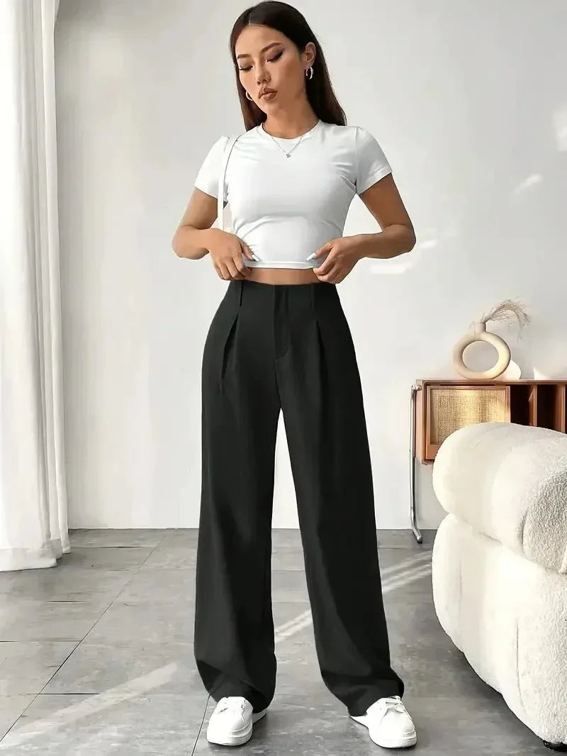 Versatile High - Waist Pants – Casual Flowing Fit - LunaKit.LTD