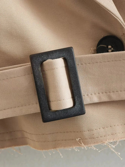 Vintage Double - Breasted Trench – Chic Streetwear Look - LunaKit.LTD