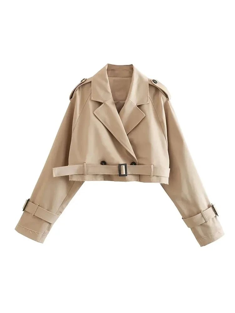 Vintage Double - Breasted Trench – Chic Streetwear Look - LunaKit.LTD