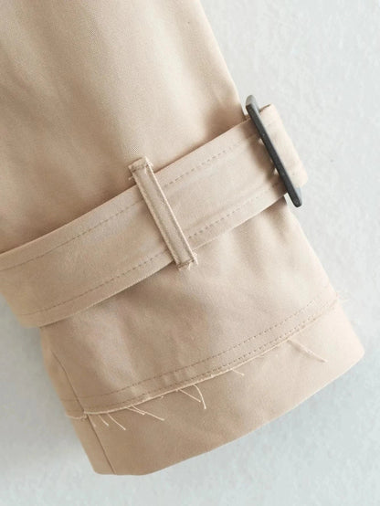 Vintage Double - Breasted Trench – Chic Streetwear Look - LunaKit.LTD