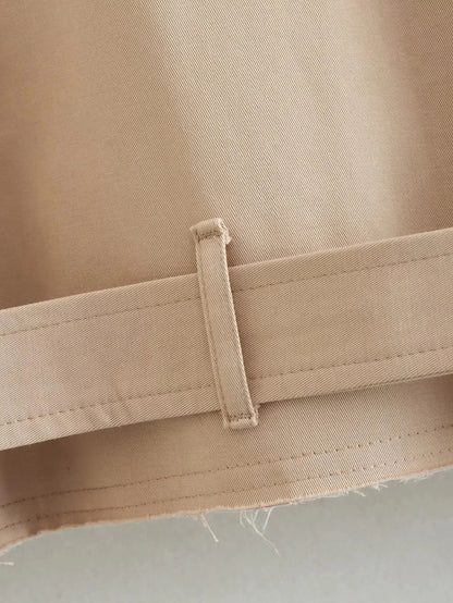 Vintage Double - Breasted Trench – Chic Streetwear Look - LunaKit.LTD