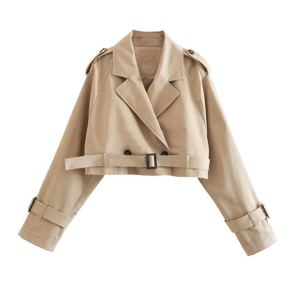 Vintage Double - Breasted Trench – Chic Streetwear Look - LunaKit.LTD