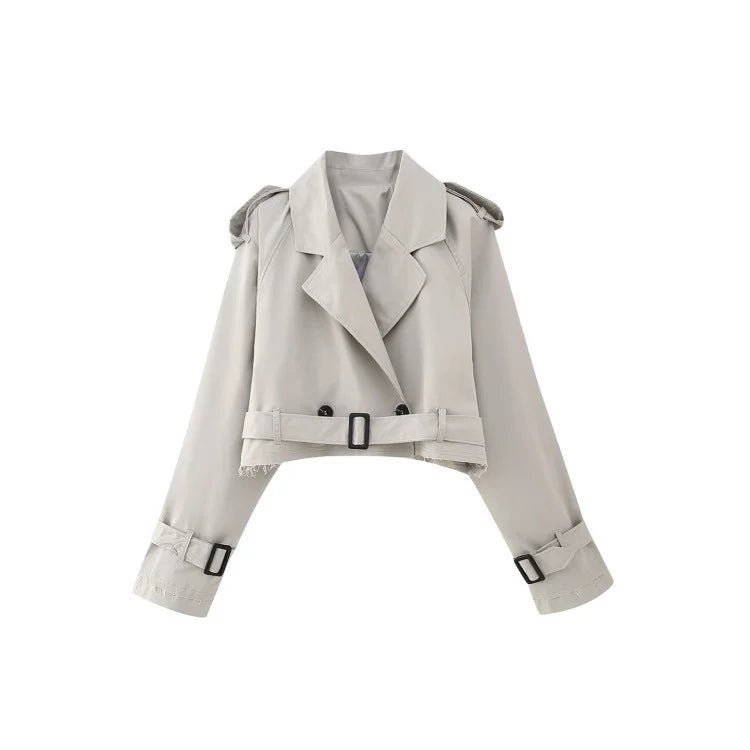 Vintage Double - Breasted Trench – Chic Streetwear Look - LunaKit.LTD