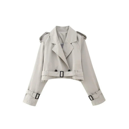 Vintage Double - Breasted Trench – Chic Streetwear Look - LunaKit.LTD