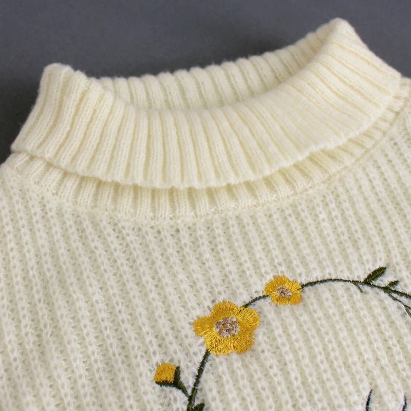 Warm Pit - Stripe Sweater – Elegant Solid Knit Style - LunaKit.LTD