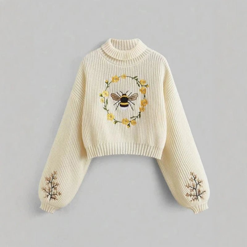 Warm Pit - Stripe Sweater – Elegant Solid Knit Style - LunaKit.LTD