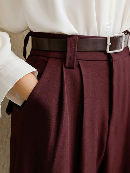 Wide - Leg Suit Pants – Modern High - Waist Style - LunaKit.LTD