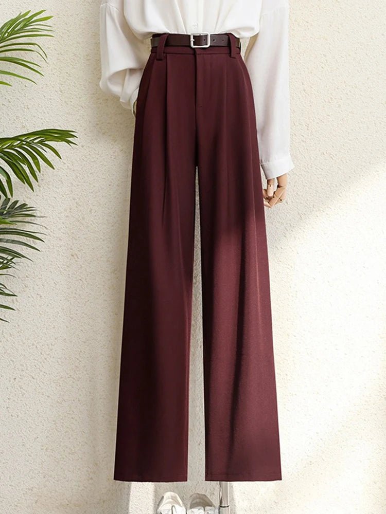 Wide - Leg Suit Pants – Modern High - Waist Style - LunaKit.LTD