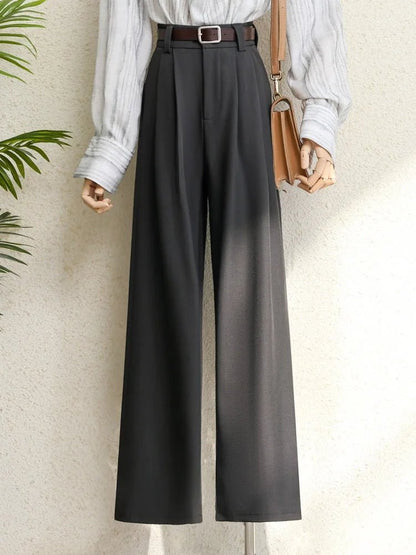 Wide - Leg Suit Pants – Modern High - Waist Style - LunaKit.LTD