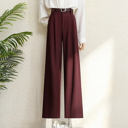 Wide - Leg Suit Pants – Modern High - Waist Style - LunaKit.LTD