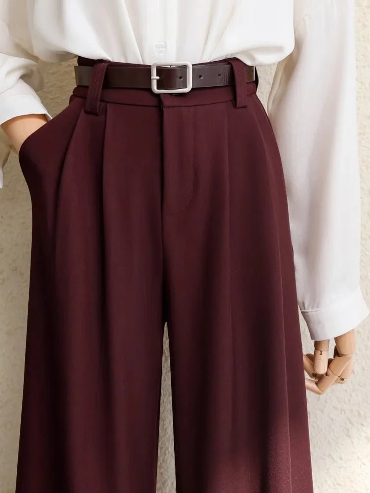 Wide - Leg Suit Pants – Modern High - Waist Style - LunaKit.LTD
