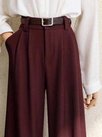 Wide - Leg Suit Pants – Modern High - Waist Style - LunaKit.LTD