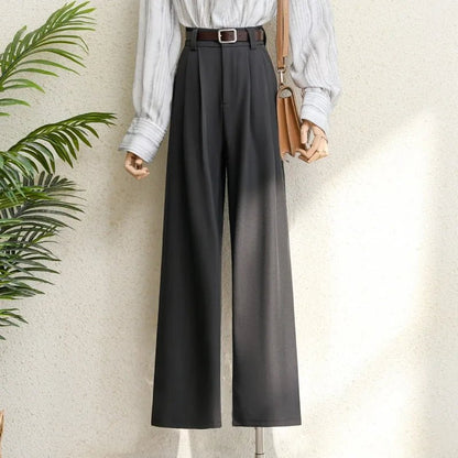 Wide - Leg Suit Pants – Modern High - Waist Style - LunaKit.LTD