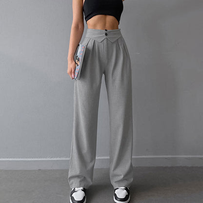Women's High - Waist Pleated Pants – Spring/Autumn - LunaKit.LTD