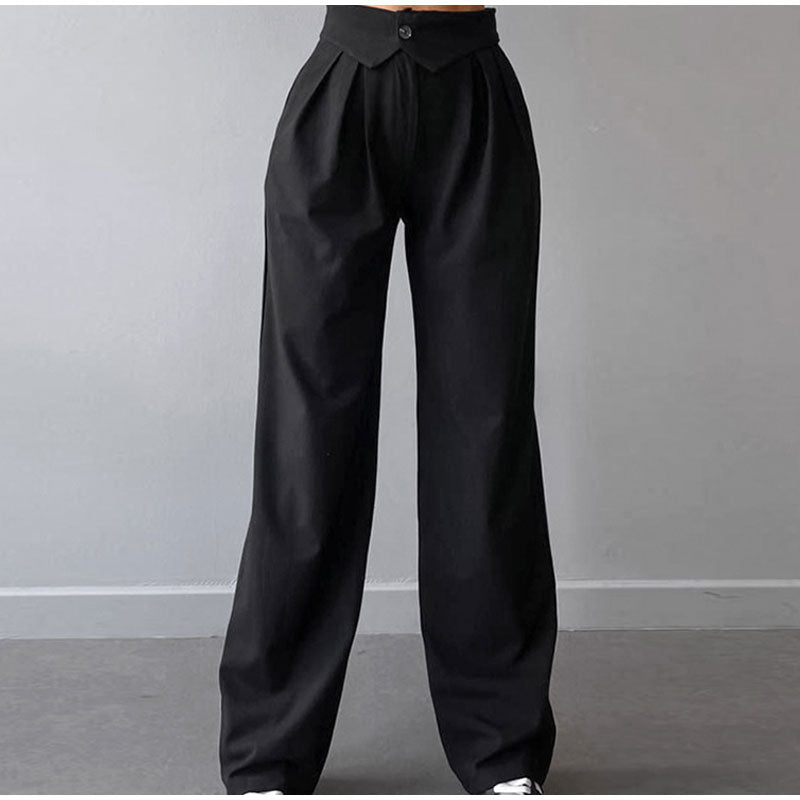 Women's High - Waist Pleated Pants – Spring/Autumn - LunaKit.LTD