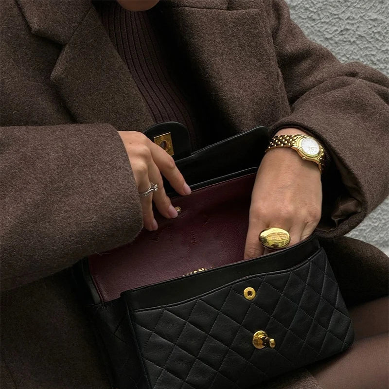 Women’s Wool Maxi Coat – Autumn Vintage Style - LunaKit.LTD