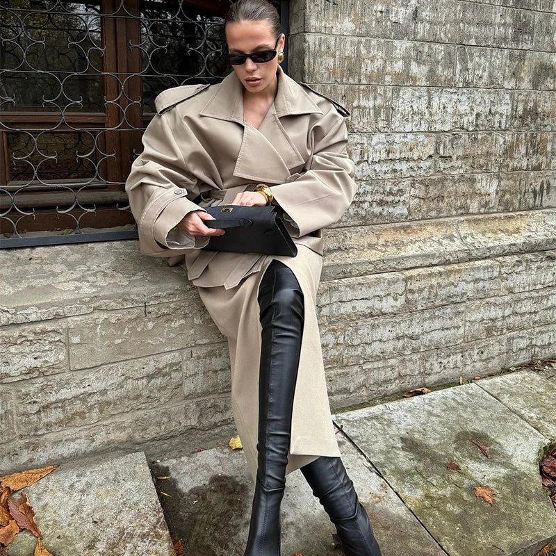 Women’s Wool Maxi Coat – Autumn Vintage Style - LunaKit.LTD