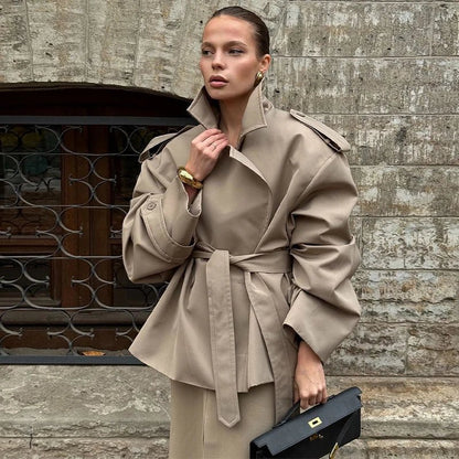 Women’s Wool Maxi Coat – Autumn Vintage Style - LunaKit.LTD