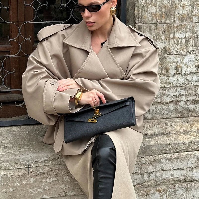 Women’s Wool Maxi Coat – Autumn Vintage Style - LunaKit.LTD